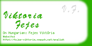 viktoria fejes business card