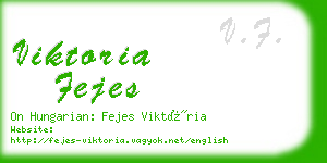 viktoria fejes business card